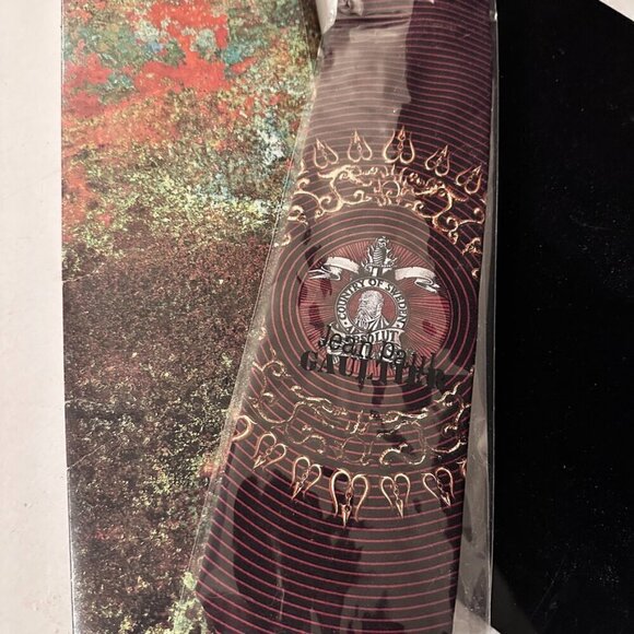 Jean Paul Gaultier Absolut Sweden Silk NWT Tie RARE Maroon Red Neckwear Baroque - Picture 8 of 10
